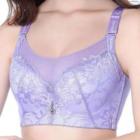 Lingerie wanita, Bra renda kecil menampilkan payudara besar, pakaian dalam wanita