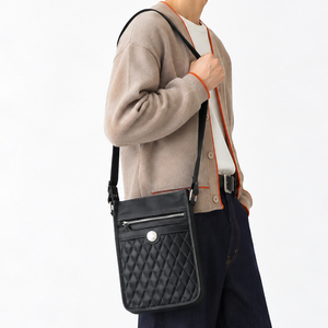 Sac à bandoulière universitaire en cuir véritable avec fermeture éclair à prix raisonnable - Product Image 3