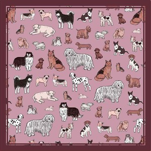 Adorable Multi-Breed Dog Digital Print <b>Scarf</b> 70*70cm Polyester Satin <b>Square</b> Neck <b>Scarves</b> for Women Casual Styling - Product Image 4
