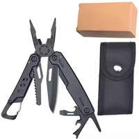Couteau de survie multi-outils à vente chaude en livraison directe, pince pliante en acier inoxydable avec tournevis à boucle, lame et lime