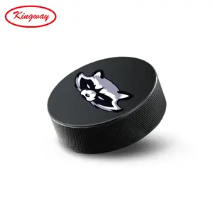 Thiết Kế Logo Thấp Moq Tùy Chỉnh Cao Su Đen Hockey Puck Bền Cứng Cao Su Hockey Puck