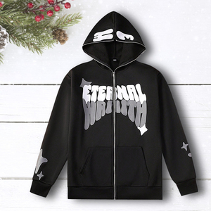 <span class=keywords><strong>Felpe</strong></span> con cappuccio personalizzate all'ingrosso della fabbrica da <span class=keywords><strong>uomo</strong></span> e da donna stampate Zip <span class=keywords><strong>Street</strong></span> Hip Hop stile <span class=keywords><strong>felpe</strong></span> da <span class=keywords><strong>uomo</strong></span> - Product Image 3