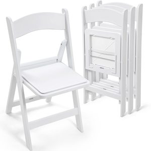 Outdoor Furniture Stackable Rental Party Foldable <b>Chairs</b> Portable White <b>Plastic</b> Wedding Resin Folding <b>Chair</b> for Event - Product Image 1