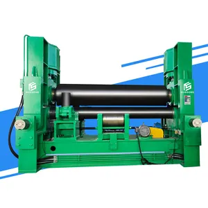 W11S Series 100x3200mm Upper Roll Universal Pre-bending Function 3 Rollers Rolling Machine Plate Rolling CNC Machine