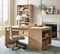 Meubles de bureau en bois écologiques personnalisés, bureau d'étude à domicile, table en chêne avec tiroirs en bois haut de gamme