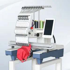 Professional Single Head Automatic Leather Embroidery Machine 12 15 20 Multi Needles Computerized Hat Logo t Shirt