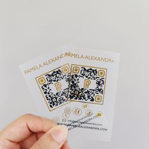 Prix compétitif haute qualité style mixte designs personnalisés PVC transparent carte de visite brossé carte de visite or - Product Image 5