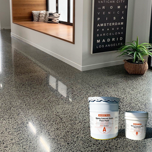 Revestimento de Piso em Resina Líquida 3D com Efeito Mármore: Epóxi Autonivelante com Areia Colorida, Alto Brilho e Resistência a Arranhões - Product Image 1