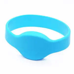 Rfid Fabriek Prijs Beschrijfbare Ev1 4K Chip Polsband 125Khz Siliconen Stof Geweven Armband Passieve Nfc 13.56Mhz Rf