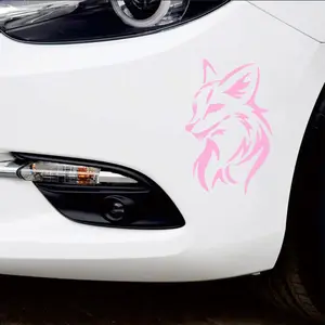 Xe nhãn dán PVC dính vinyl dán xe ô tô cơ thể Fox huy hiệu tùy chỉnh động vật phong cách Decal Sticker ô tô trang trí nội thất phụ kiện