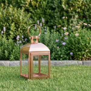 Portavelas de Acero Inoxidable Mini en Oro Rosa, Hecho a Mano, para Decoración de Mesa y Colgante, Último Modelo en Venta - Product Image 3