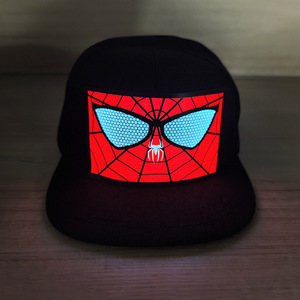 Gorra de Béisbol Negra con Luces LED Activadas por Voz, Recargable de 3V, Nueva Generación, para Fiesta de Navidad SW, Molde Privado - Product Image 4