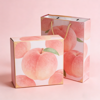 Boîte-cadeau personnalisée en carton pour fruits frais avec poignée pour pommes, bananes, cerises, poires, pêches, raisins, boîtes en papier