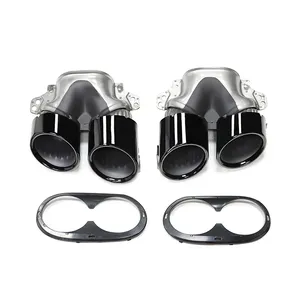Para Mercedes-Benz Clase A W177 A35 C118 CLA35 CLA45 X247 GLB35 A45S 2020+ - Piezas de escape trasero cuádruple para parachoques de coche - Product Image 3