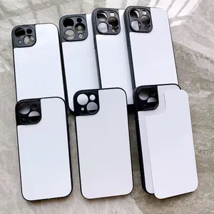 Bianco puro in alluminio per telecamera di protezione sublimazione TPU 2D sublimazione in bianco cassa del telefono in alluminio per iPhone 15 PRO MAX