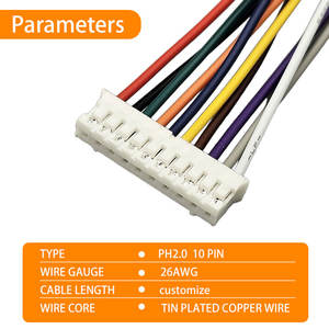 ขั้วต่อสายไฟแบบปลั๊กตัวผู้และตัวเมีย PH2.0 10 พิน ของแท้ - Product Image 4