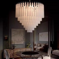 Lámpara Moderna Personalizada, Decoración de Lujo para Sala de Estar, Lámpara Colgante para Escalera, Lámparas Personalizadas para Comedor Francés, Lámpara de Araña de Cristal de Murano