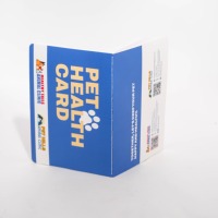 Passeport pour animaux de compagnie avec logo personnalisé en feuille d'or, certificat pour chien et chat, brochure en papier avec impression offset et reliure agrafée