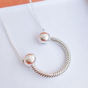 HaYa Premium - Dijes Redondos de Plata de Ley 925 al por Mayor, Modernos y Unisex, para Collares, Fabricación de Joyería DIY - Product Image 2