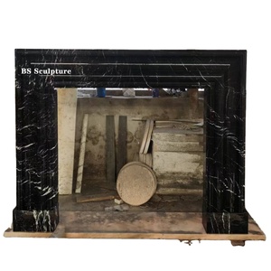 Popolare Cornice per Caminetto in Marmo <span class=keywords><strong>Nero</strong></span> Margiua dal Design Moderno, Scultura Personalizzata - Product Image 5