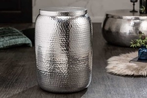 Alta calidad moderno hecho a mano Color plata hierro Metal redondo sala de estar café/mesa auxiliar almacenamiento ecológico personalizado - Product Image 5