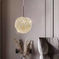 Nouveau moderne Simple bar réseau rouge cristal lit lumière luxe chambre salon salle à manger lustre