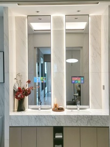Miroir de salle de bain rétroéclairé par LED avec téléviseur, écran tactile intelligent Android, anti-buée, miroir de maquillage avec téléviseur WM-2601, étanche IP66 - Product Image 6