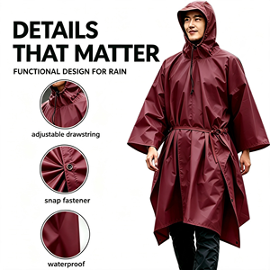 Impermeabile Multifunzionale Tre-in-Uno per Esterni, Riutilizzabile e Leggero, per Tenda/Escursionismo/Alpinismo/Campeggio, Compatto - Product Image 5