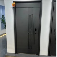 Puerta de Seguridad de Acero de Alta Resistencia, Puerta Metálica de Entrada Exterior para Viviendas Residenciales, Puerta Principal con Cerradura Multipunto