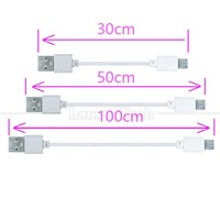 Cable Micro USB de Carga de Cobre Puro y PVC de 0.3M, 0.5M y 1M para Banco de Energía, Tableta y Juguetes