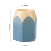 Porte-crayons en plastique coloré de grande capacité, porte-stylos, papeterie de bureau, porte-stylos en plastique pour bureau