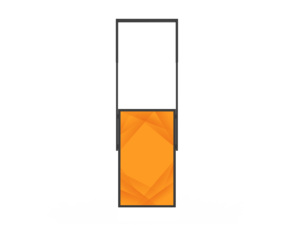 49 inch cửa sổ trong nhà hiển thị LCD độ sáng cao hai mặt màn hình Trần treo màn hình LCD video tường <span class=keywords><strong>menu</strong></span> kỹ thuật số kiosk - Product Image 3