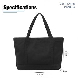 Promotional <b>Canvas</b> Tote <b>Bags</b> Reusable Custom Shopping <b>Bag</b> Silk Screen Printing <b>Large</b> Capacity <b>Canvas</b> Shoulder <b>Bag</b> for Women - Product Image 4