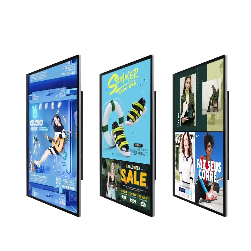 공장 직접 판매 벽걸이 형 디스플레이 화면 32 인치 Android 및 Windows 시스템 광고 LED/LCD 비즈니스 광고