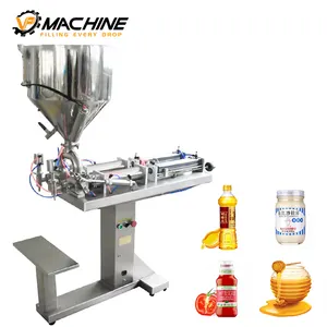 Semi Automatic Easy Operation Two Heads Liquid and Paste Bottle Filling Machine for Beer,Juice,Drinking water,Cream,Lotion