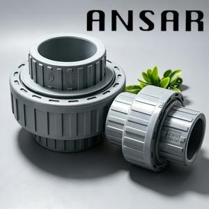 Unión de CPVC, Estándar ASTM SCH80, PN16, Unión de Tubería de Plástico Industrial Resistente a la Corrosión para Tratamiento de Agua Química - Product Image 1