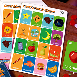 เกมการ์ดบิงโกแบบเม็กซิกัน, เกมบิงโกสำหรับการเรียนรู้ภาษาสเปนในโรงเรียนอนุบาล, กิจกรรมการเรียนรู้สำหรับเด็กก่อนวัยเรียน, เกมกระดานสำหรับครอบครัว - Product Image 1