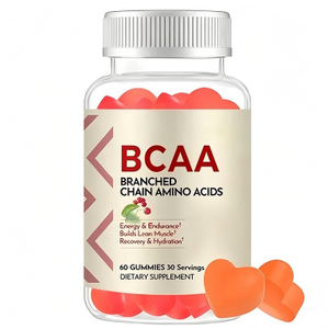 Gummies d'acides <span class=keywords><strong>aminés</strong></span> à chaîne ramifiée (BCAA) 60 unités OEM ODM Complément de récupération pour le fitness - Product Image 1