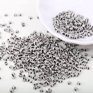 الخرز الزجاجي بخط أحمر وأبيض وأزرق وأسود من الخرز الزجاجي البطيخ 3 بالأسلوب البوهيمي - Product Image 5