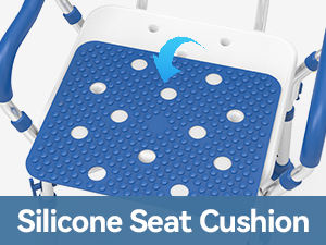 כיסא אמבט כחול רפואי בטיחות מקלחת מושב קשישים מבוגרים נכים נכים ציוד בטיחות חדר אמבטיה - Product Image 5