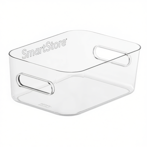 SmartStore Compact S Storage Container 8 Pack Clear <b>Plastic</b> Organizer <b>Box</b> for Paper Media Storage - Product Image 2