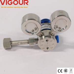 को2 आर्गन और एसिलीन गैस के लिए हल्के पीतल और सिलेंडर दबाव नियामक - Product Image 3
