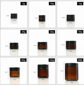 <span class=keywords><strong>Set</strong></span> di Vasetti in Vetro Color Ambra per Cosmetici, Vuoti, con Tappo a Vite e Serigrafia - Product Image 6