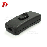 Interrupteur d'éclairage universel 303 110-250VAC 2A en ligne, noir et blanc, en plastique, interrupteur à bascule marche/arrêt sur cordon