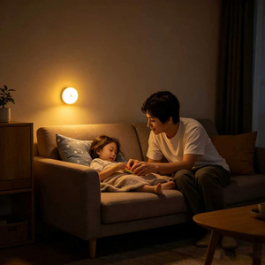 Lámpara Nocturna LED Recargable de 1W con Sensor de Movimiento, Luz Blanca Cálida Inalámbrica para Habitación Infantil y Baño - Product Image 1
