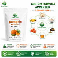 Huile de graines de citrouille vierge pressée à froid en marque blanche 3000mg, gélules de palmier nain pour la santé de la prostate et le soutien capillaire, 300 unités