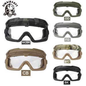 Gafas tácticas antivaho para casco, lentes transparentes de 3 mm, gafas de campo CS - Product Image 6