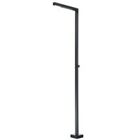 Colonne de douche au sol circulaire moderne et minimaliste pour extérieur, verticale haute, avec fonction de refroidissement, en acier inoxydable brossé, ensemble de douche pluie