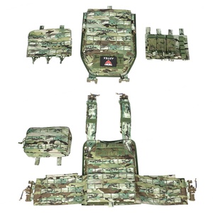 เสื้อเกราะกันกระสุนแบบถอดได้ Black Molle อุปกรณ์ป้องกันตัวทางยุทธวิธี เสื้อเกราะแบบปลดเร็วสำหรับผู้ชาย - Product Image 4