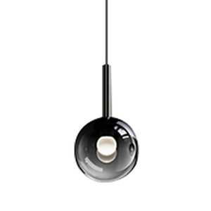 Lámpara Colgante LED para Mesita de Noche de Hotel, Regulable con Sensor de Movimiento, Estilo Nórdico Moderno, Cristal Degradado <span class=keywords><strong>Gris</strong></span> Ahumado - Product Image 1